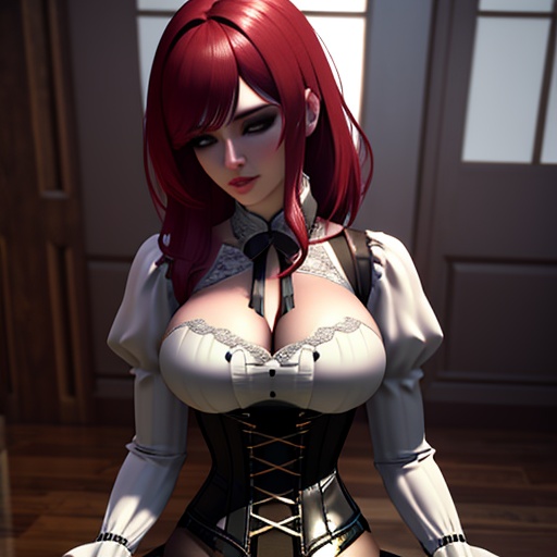 3d hentai blouse corset corset pov 