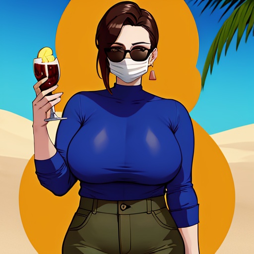 chubby sunglasses hentai  mask face desert