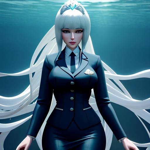 flight underwater 3d jewelry  pearl hentai attendant