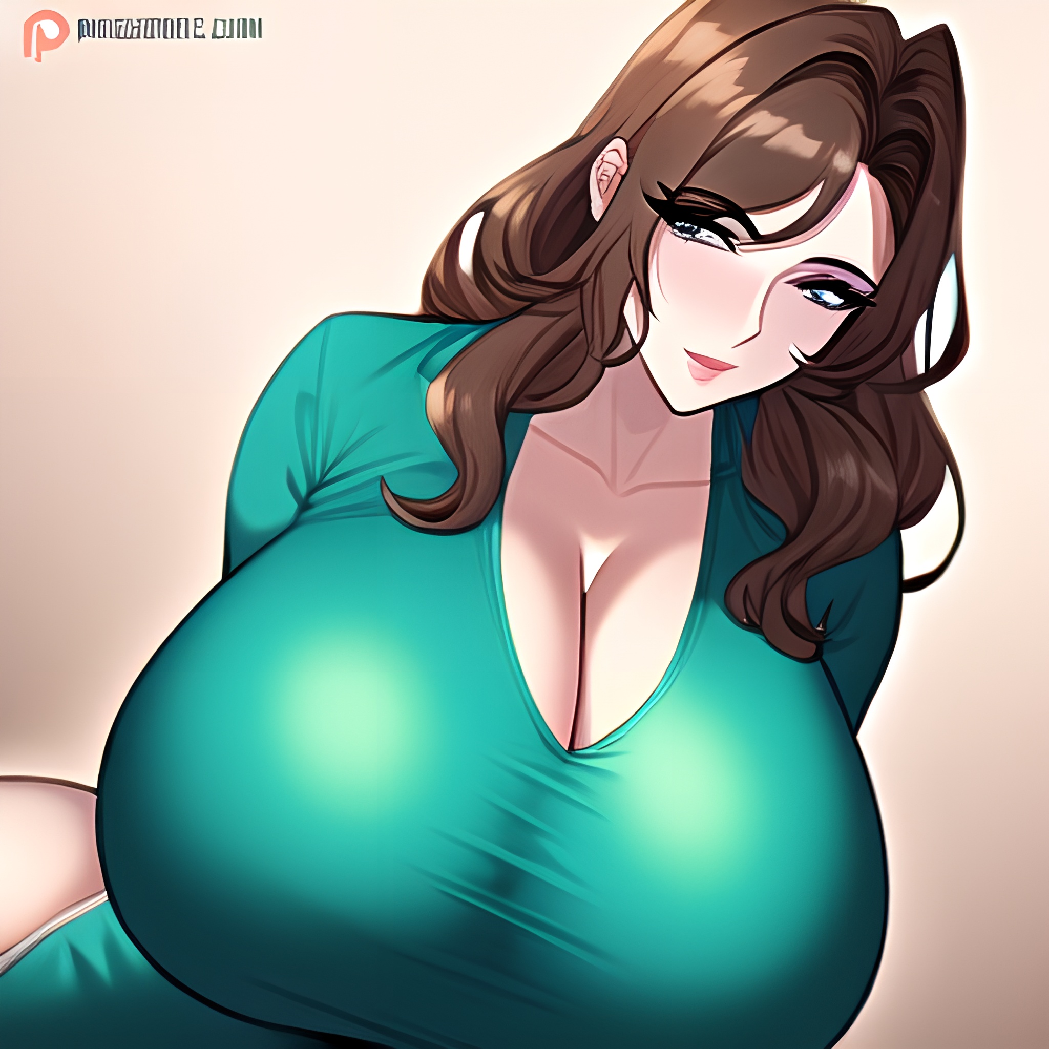 front view nude woman huge boobs pubic hair cleavage 