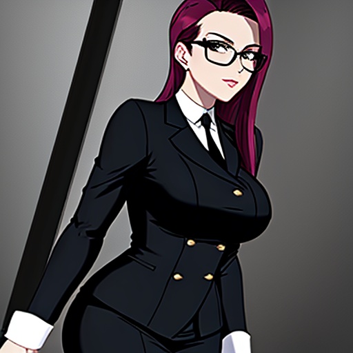 glasses attendant 90s  flight secretary bdsm hentai