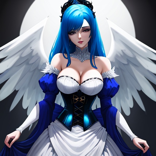 hair tall devil corset hentai blue angel