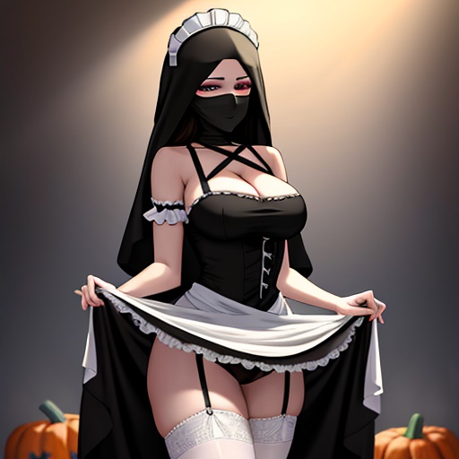 halloween maid sundress daisy dukes  xxx hentai niqab