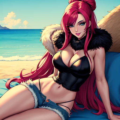 hentai color flat dukes fur beach  daisy