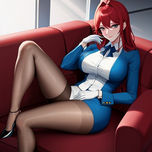 hentai flight attendant couch