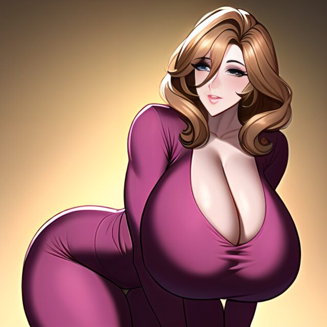 huge boobs cleavage nude pubic hair woman front view