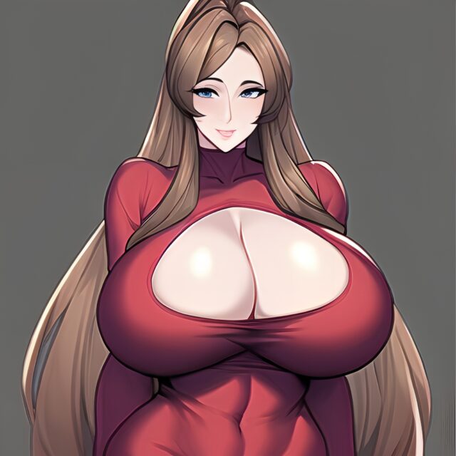 huge boobs pubic hair front view nude woman cleavage