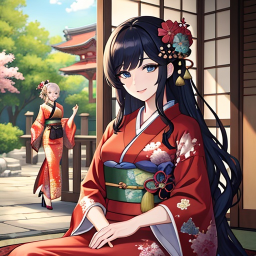 kimono + woman woman hentai 