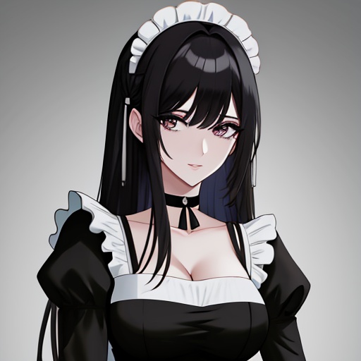 maid  hair hentai black choker