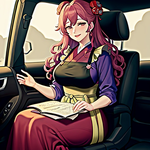 ukiyo e  skirt xxx car long hair hentai apron curly