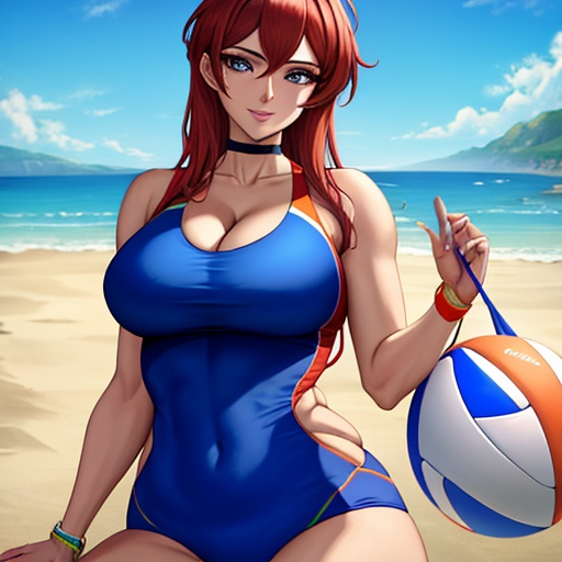 volleyball xxx choker  hentai beach