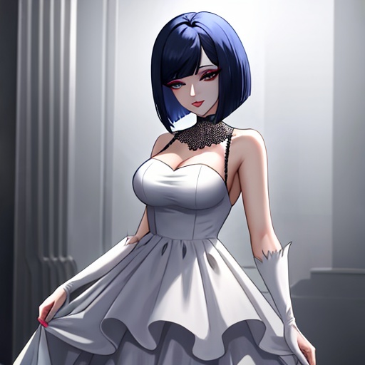 woman clown bobcut hentai mesh 