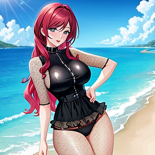 xxx alternative  fishnet panties beach hentai