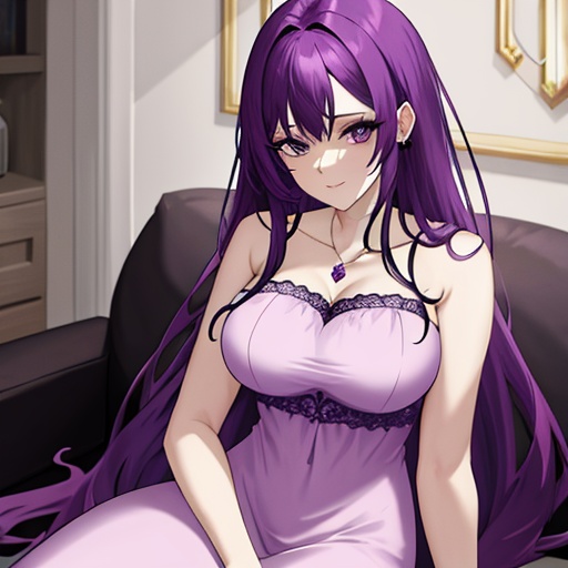 xxx  hair hentai purple nightgown