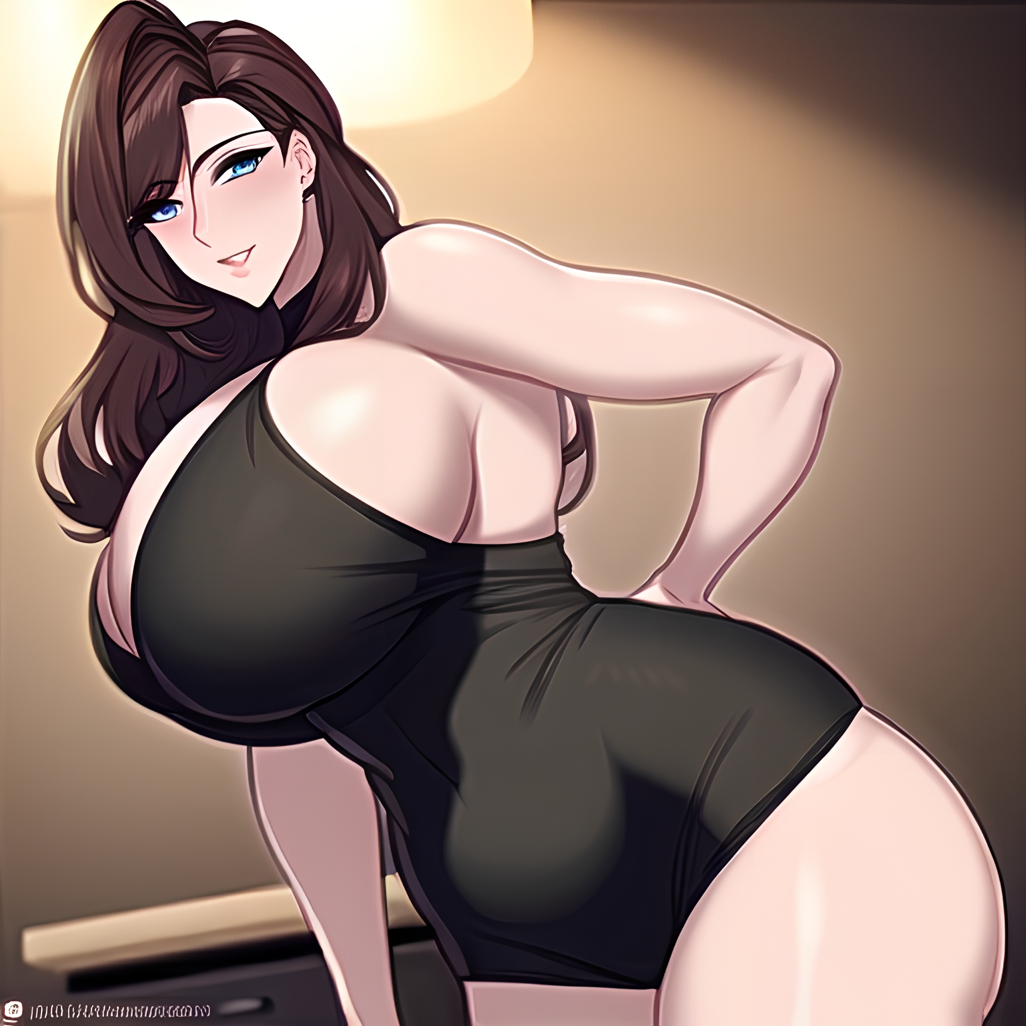 huge boobs pubic hair front view nude office woman 