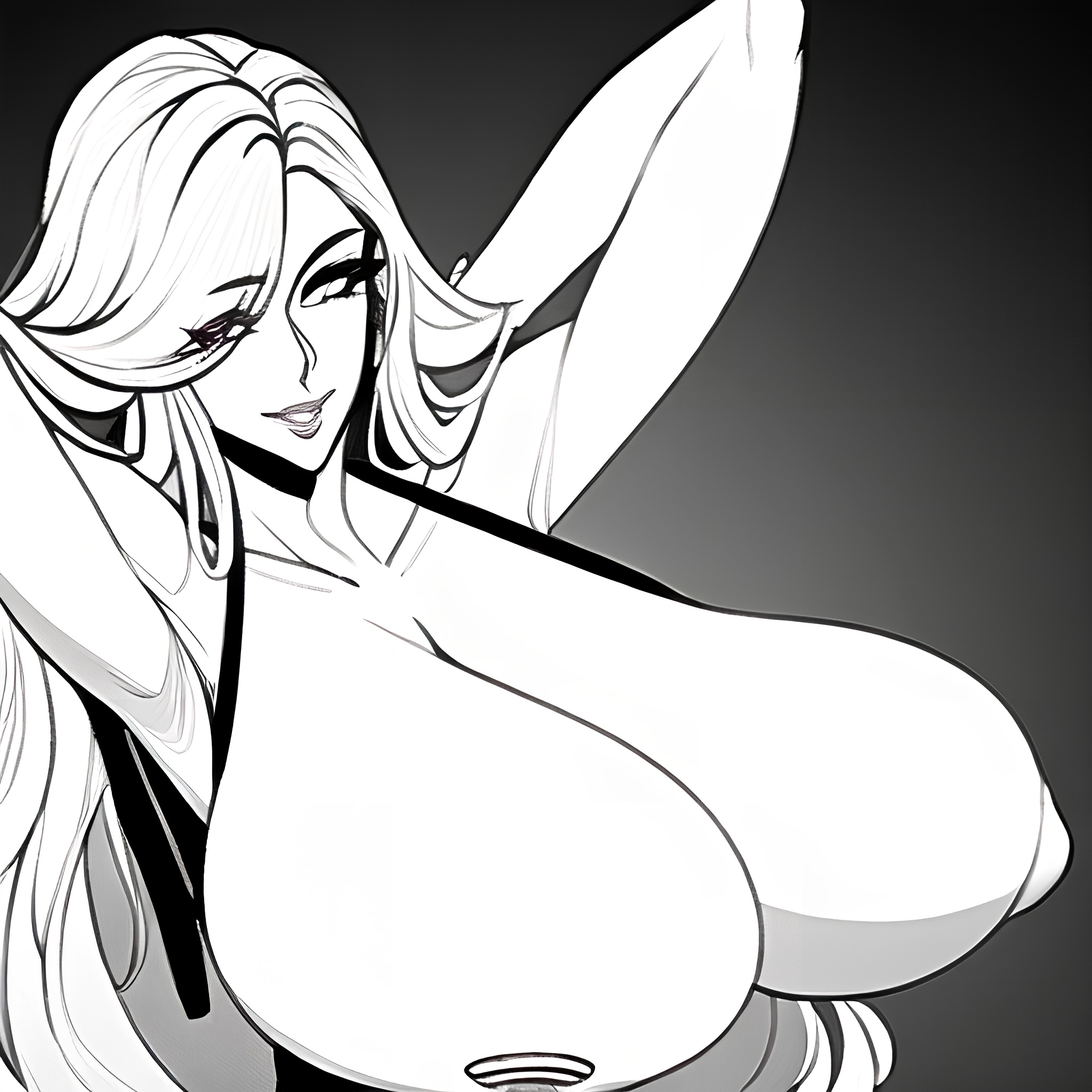 huge boobs pubic hair office woman nude front view 