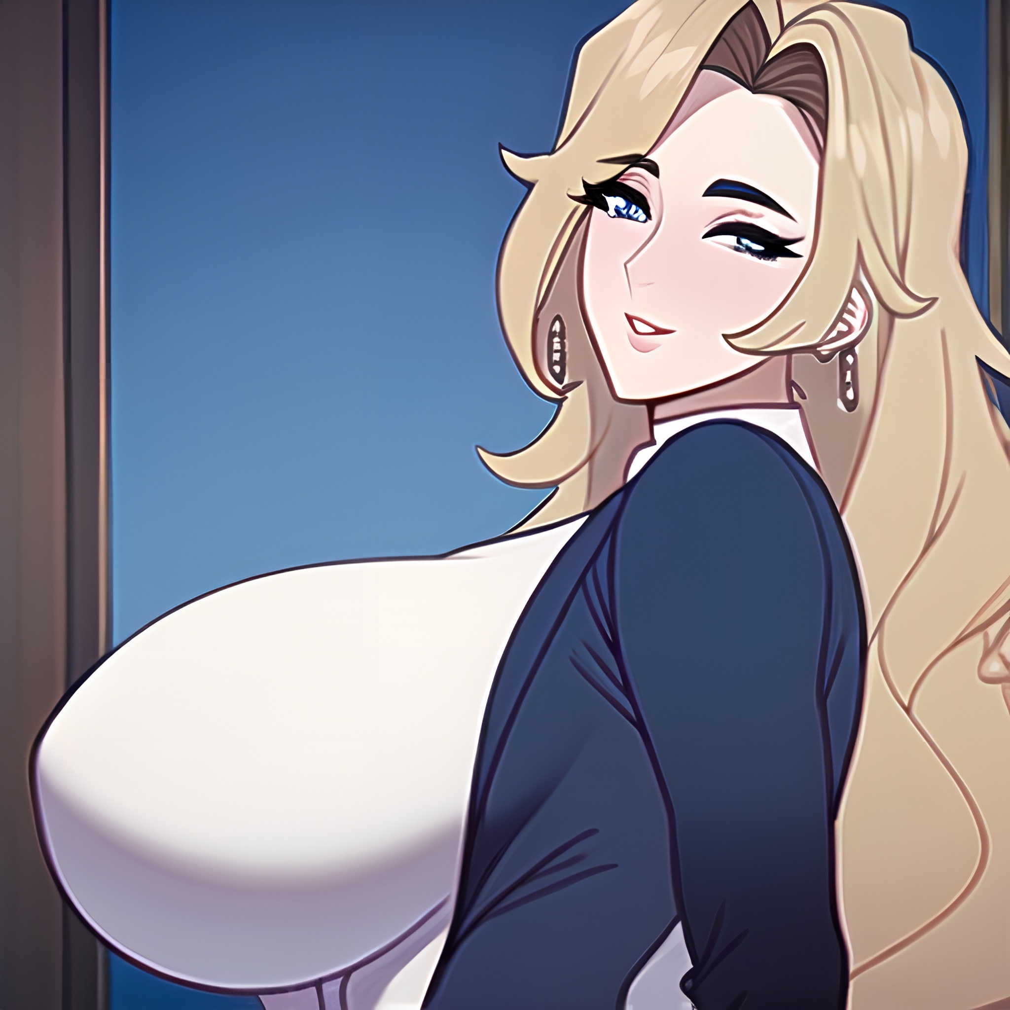 pubic hair front view office huge boobs woman nude 