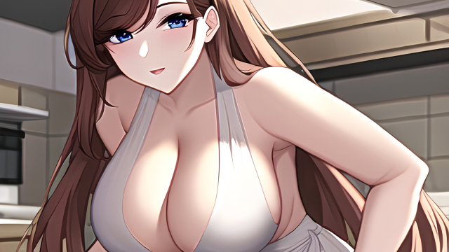 A Long-Haired Temptress in the Kitchen