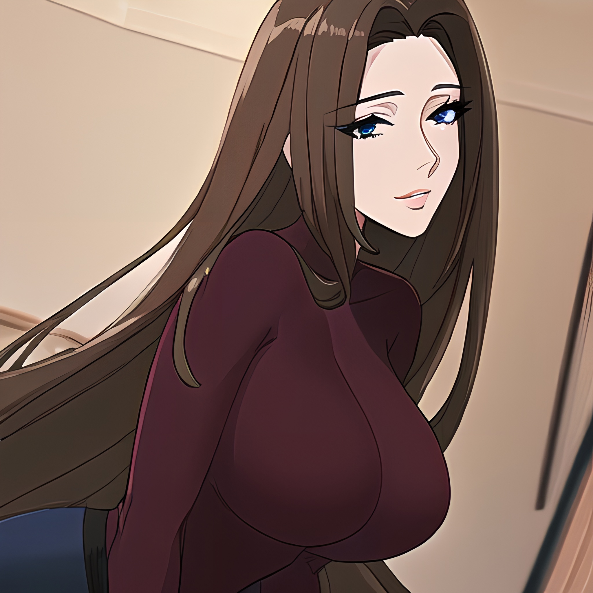 front view hospital long hair nude woman small boobs 