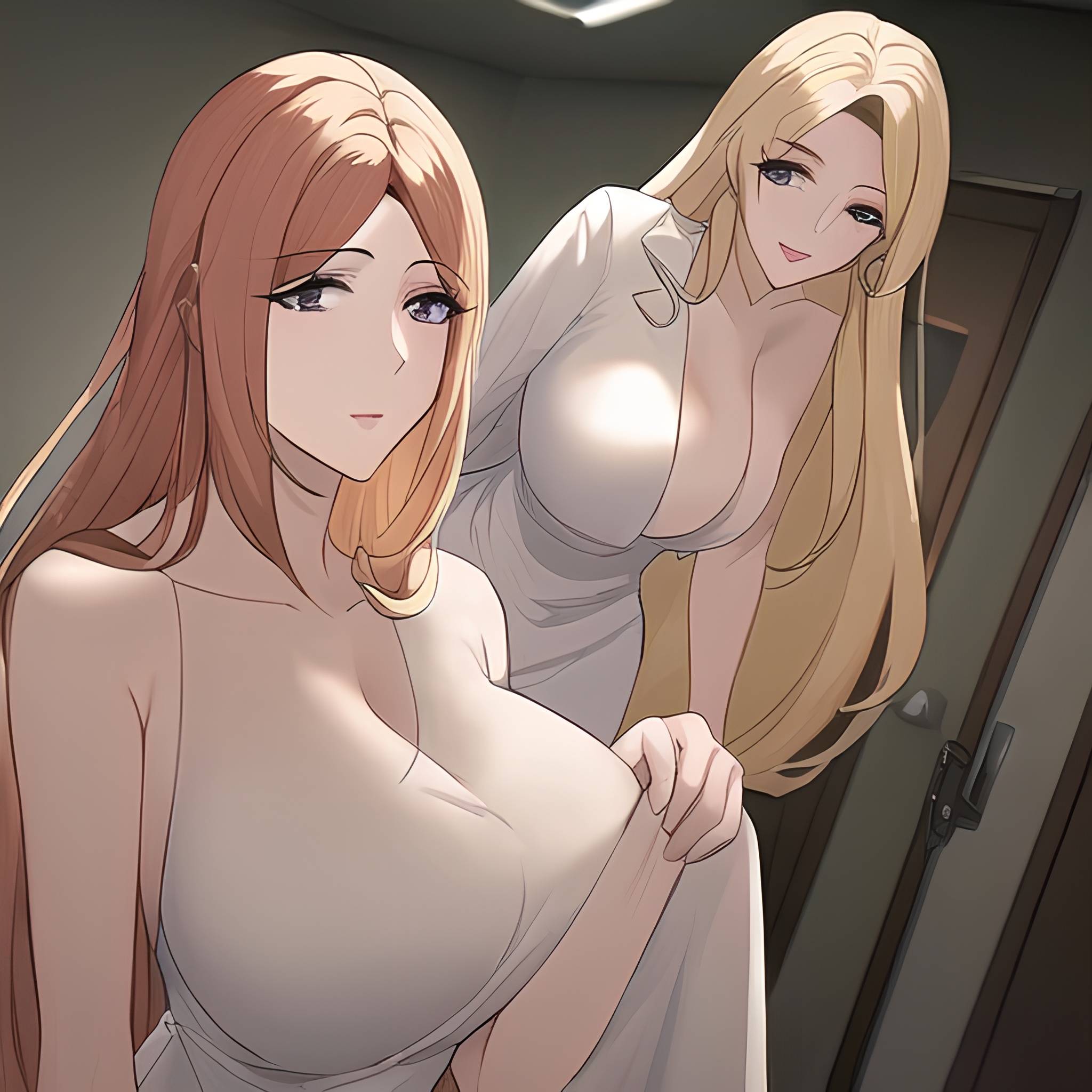 front view hospital woman long hair nude small boobs 