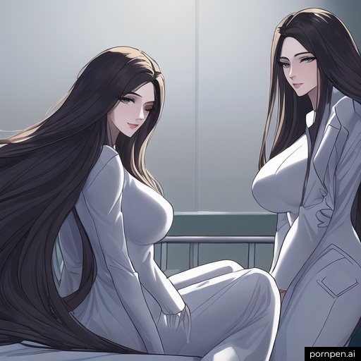 front view long hair hospital nude woman small boobs