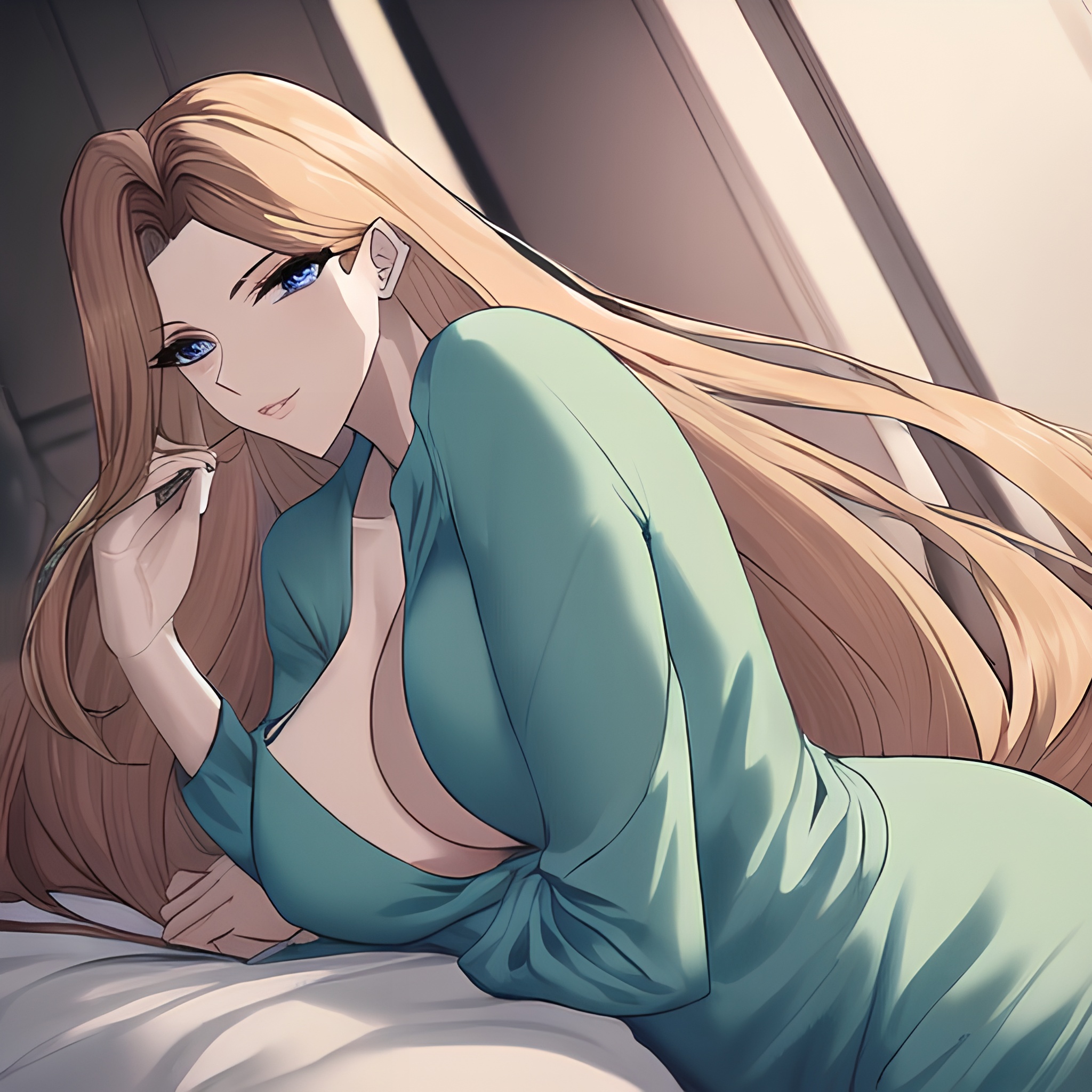 front view nude small boobs woman hospital long hair 