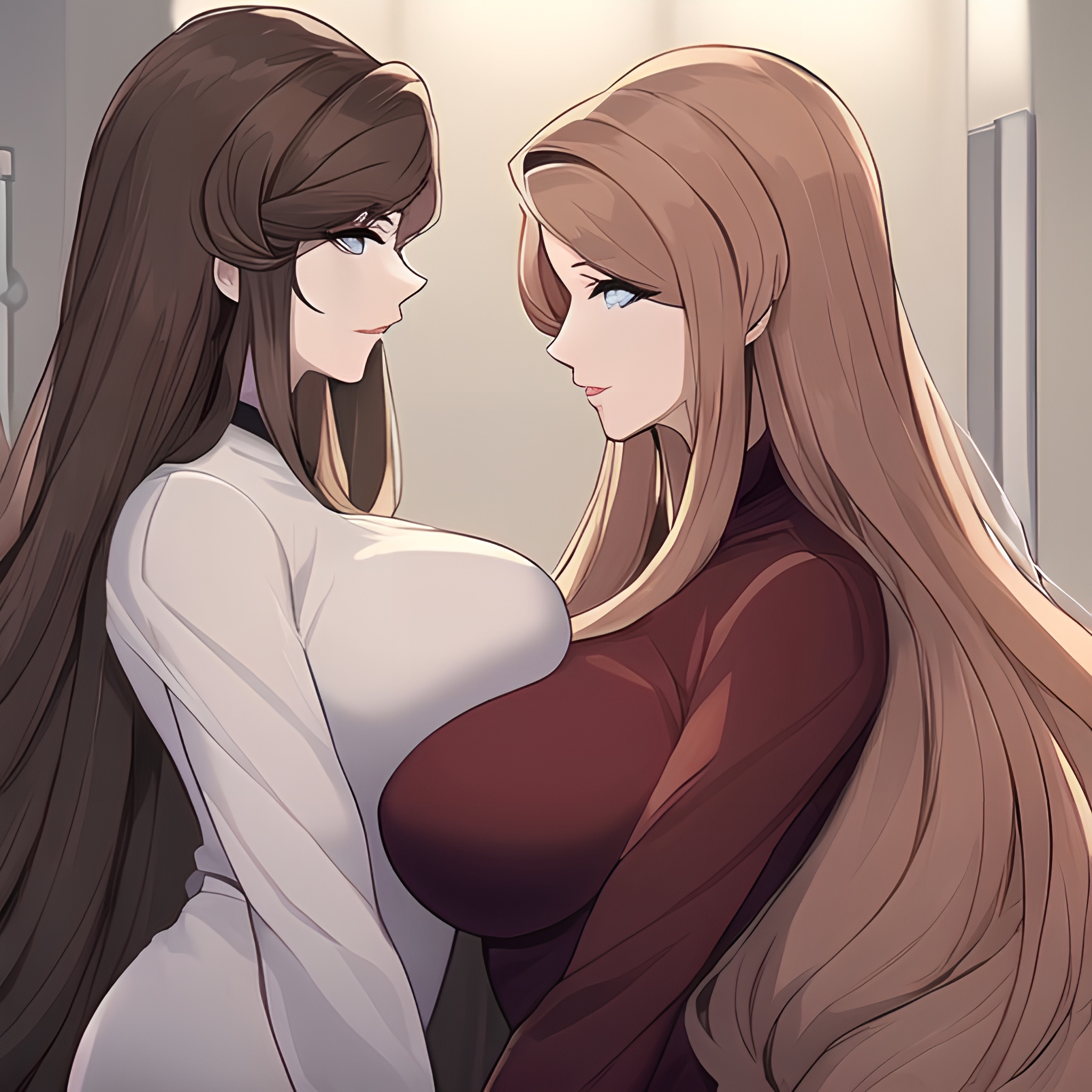 front view small boobs long hair nude woman hospital 