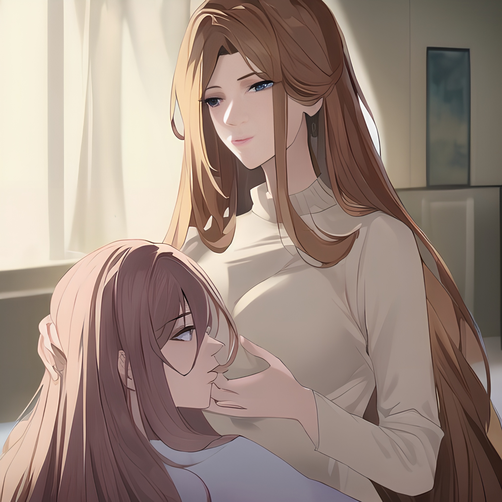 front view small boobs woman nude hospital long hair 