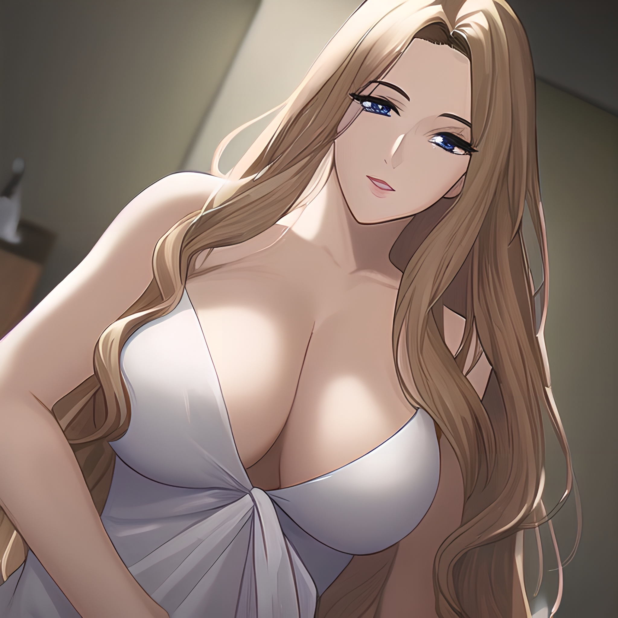 hospital long hair front view woman nude small boobs 