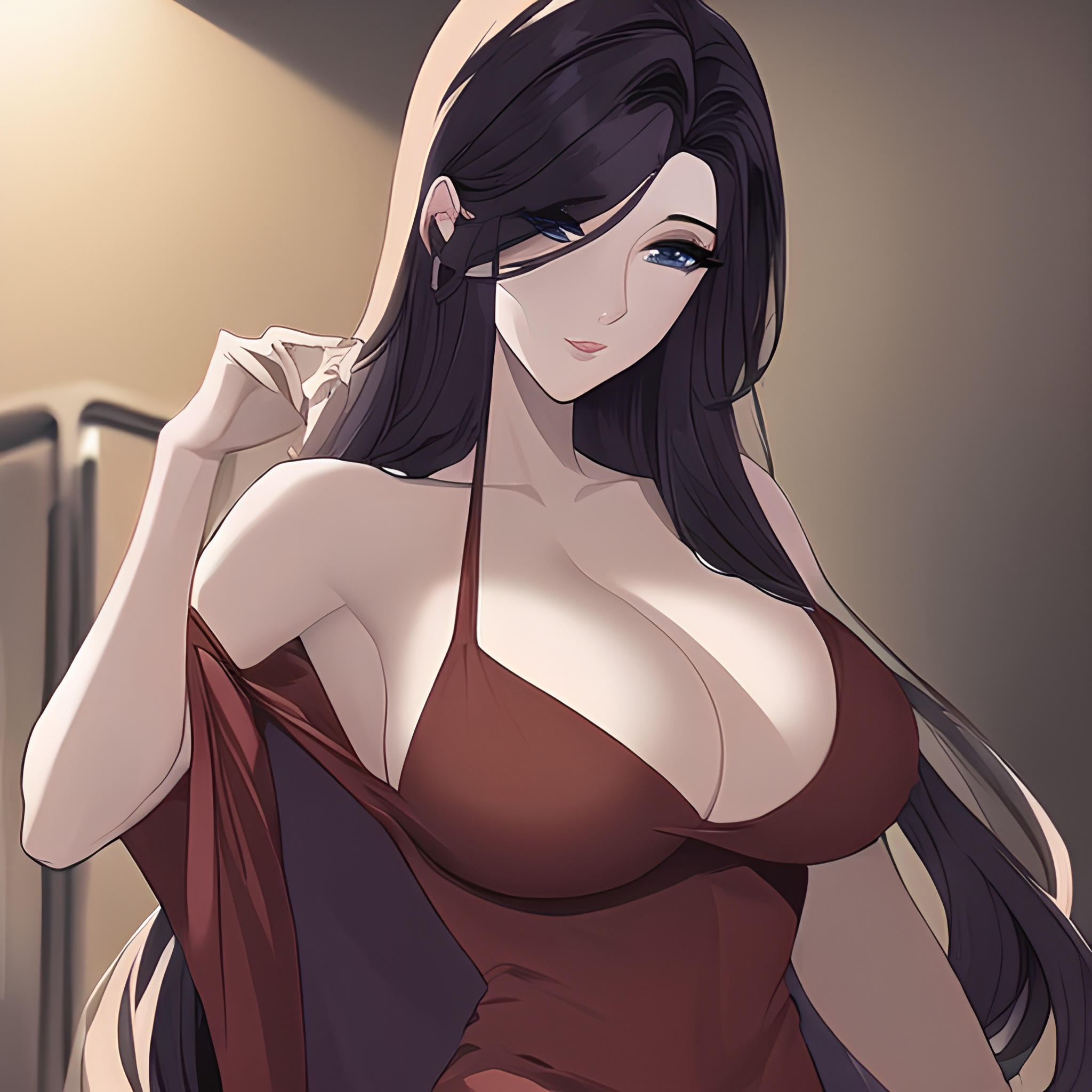 hospital nude small boobs long hair front view woman 