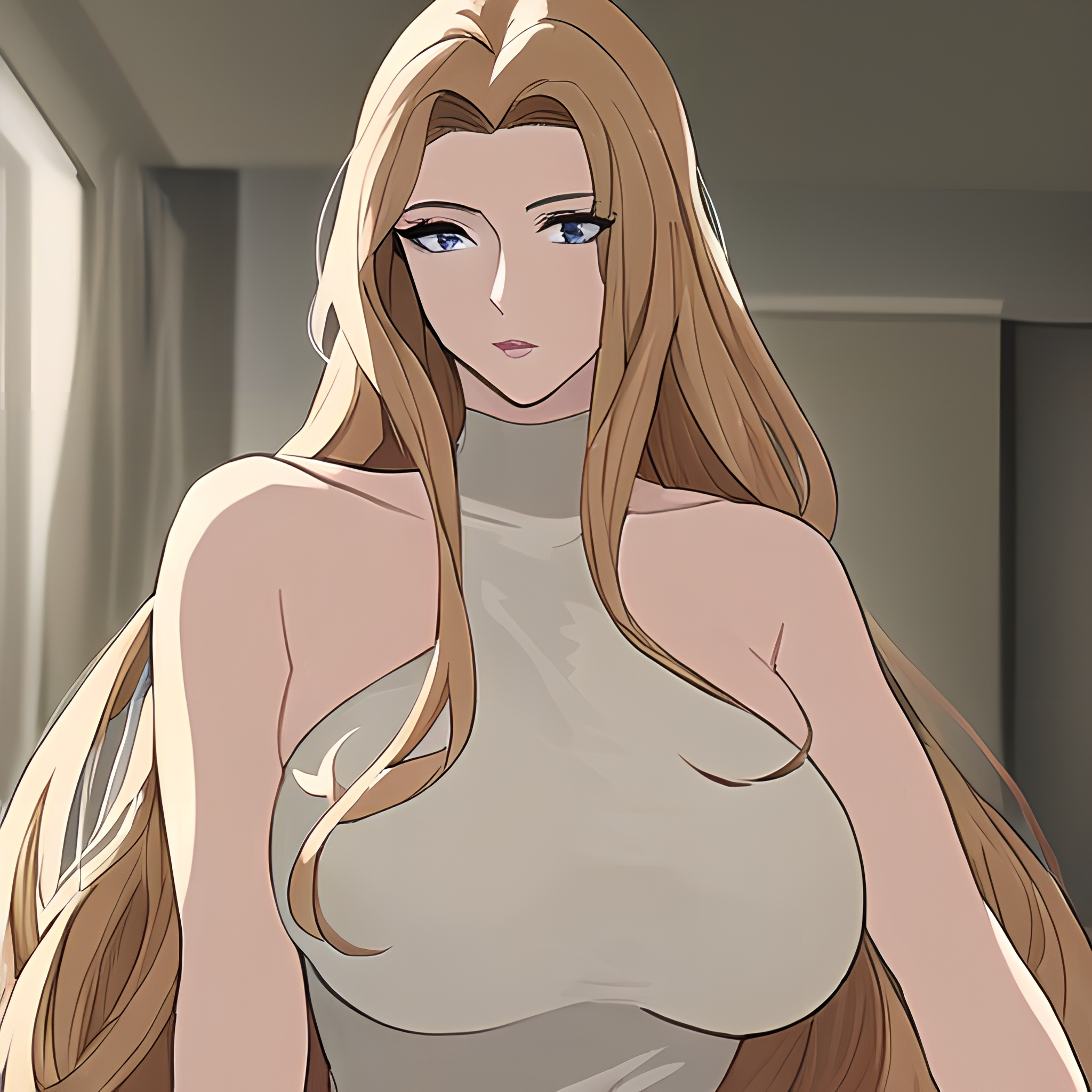 hospital nude small boobs long hair front view woman 