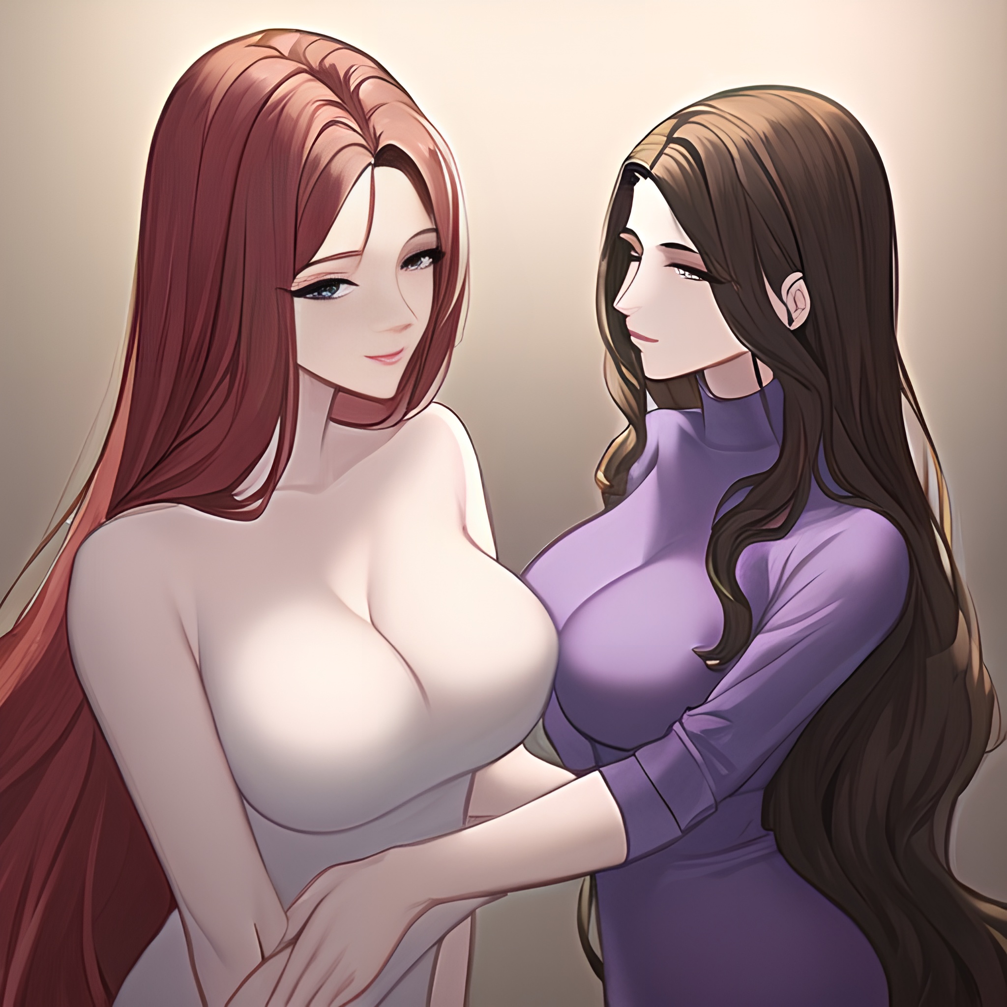 hospital woman front view small boobs long hair nude 