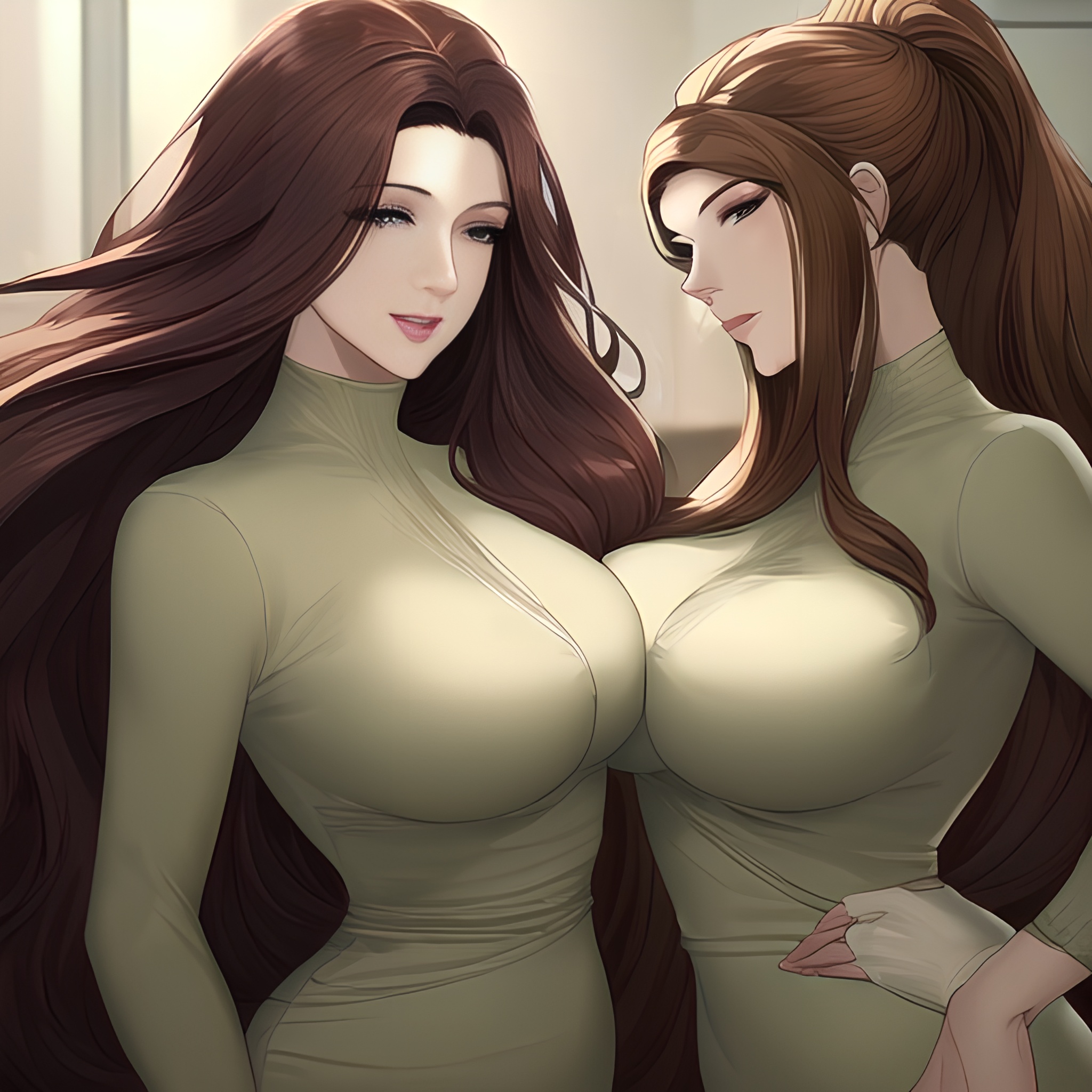 long hair nude woman hospital small boobs front view 