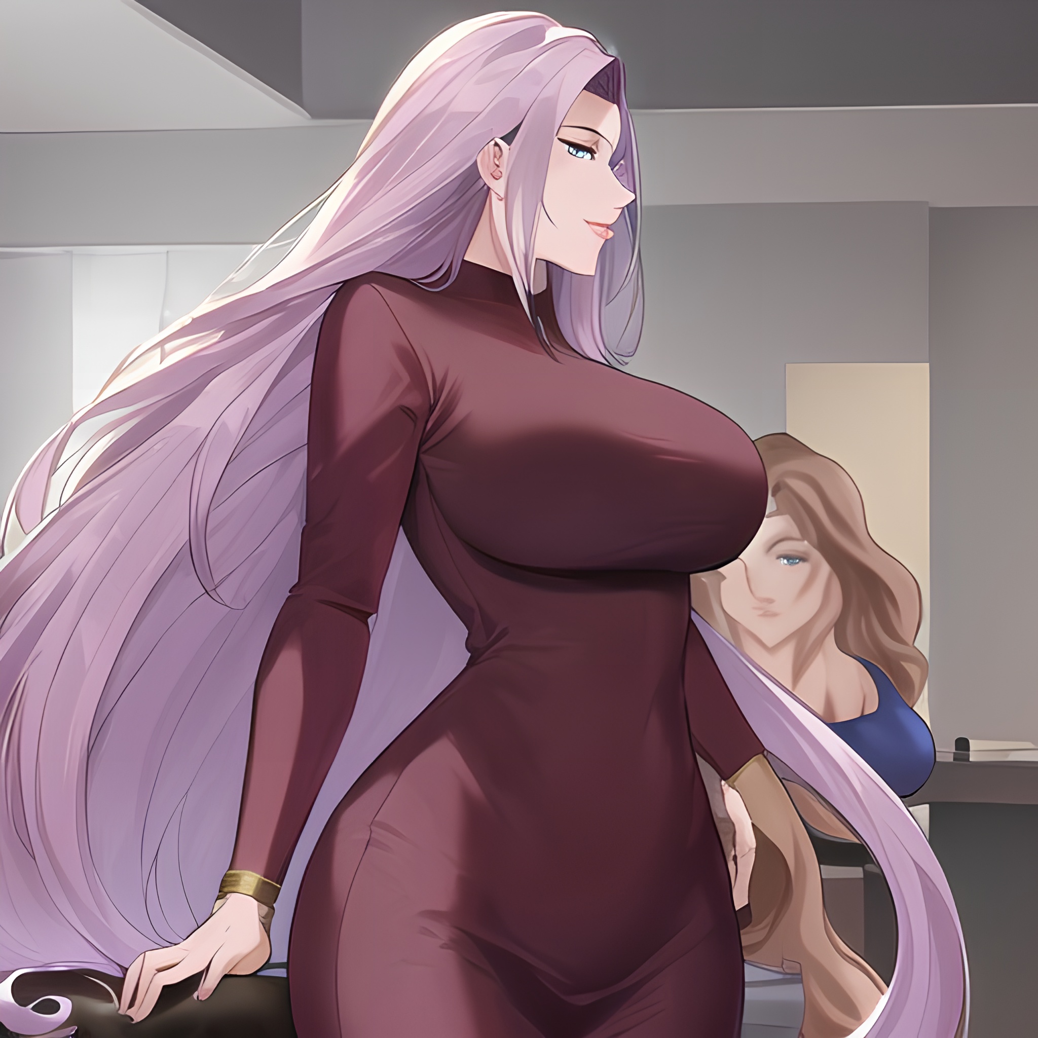 long hair nude woman small boobs hospital front view 