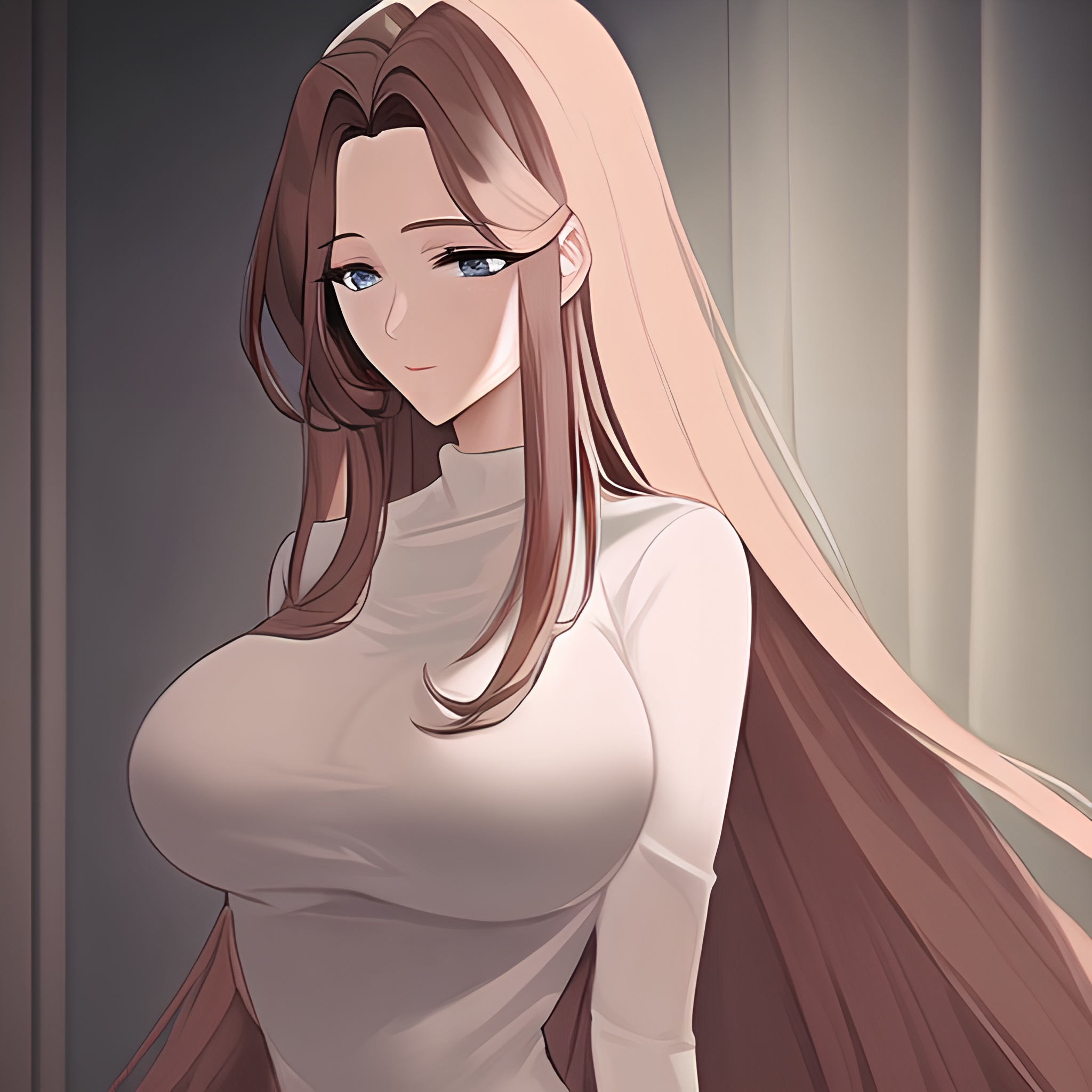 long hair small boobs woman hospital nude front view 