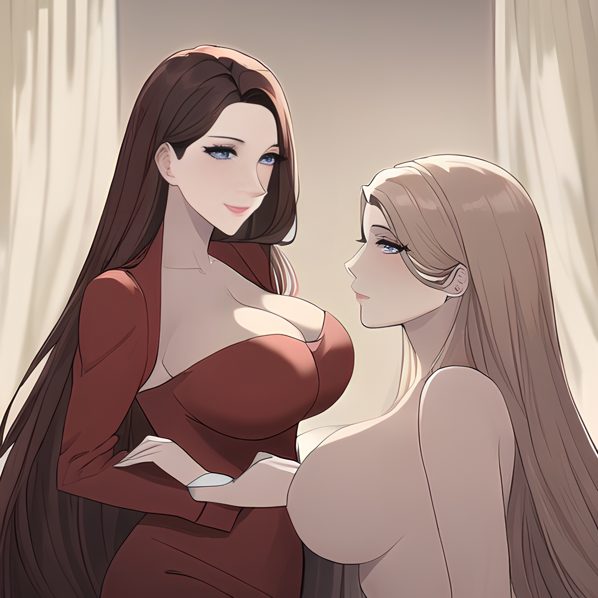 long hair woman front view nude small boobs hospital 