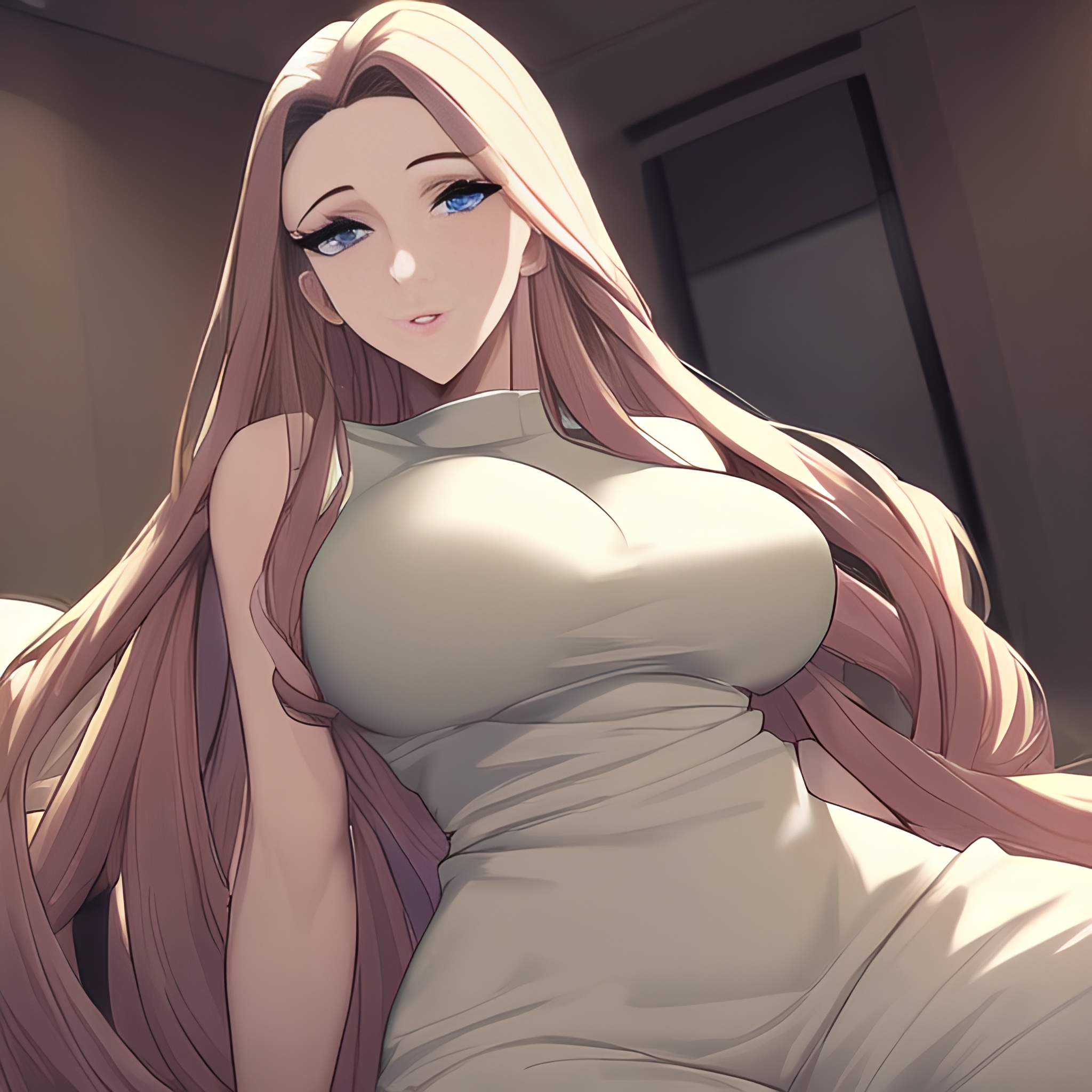 nude long hair small boobs front view woman hospital 