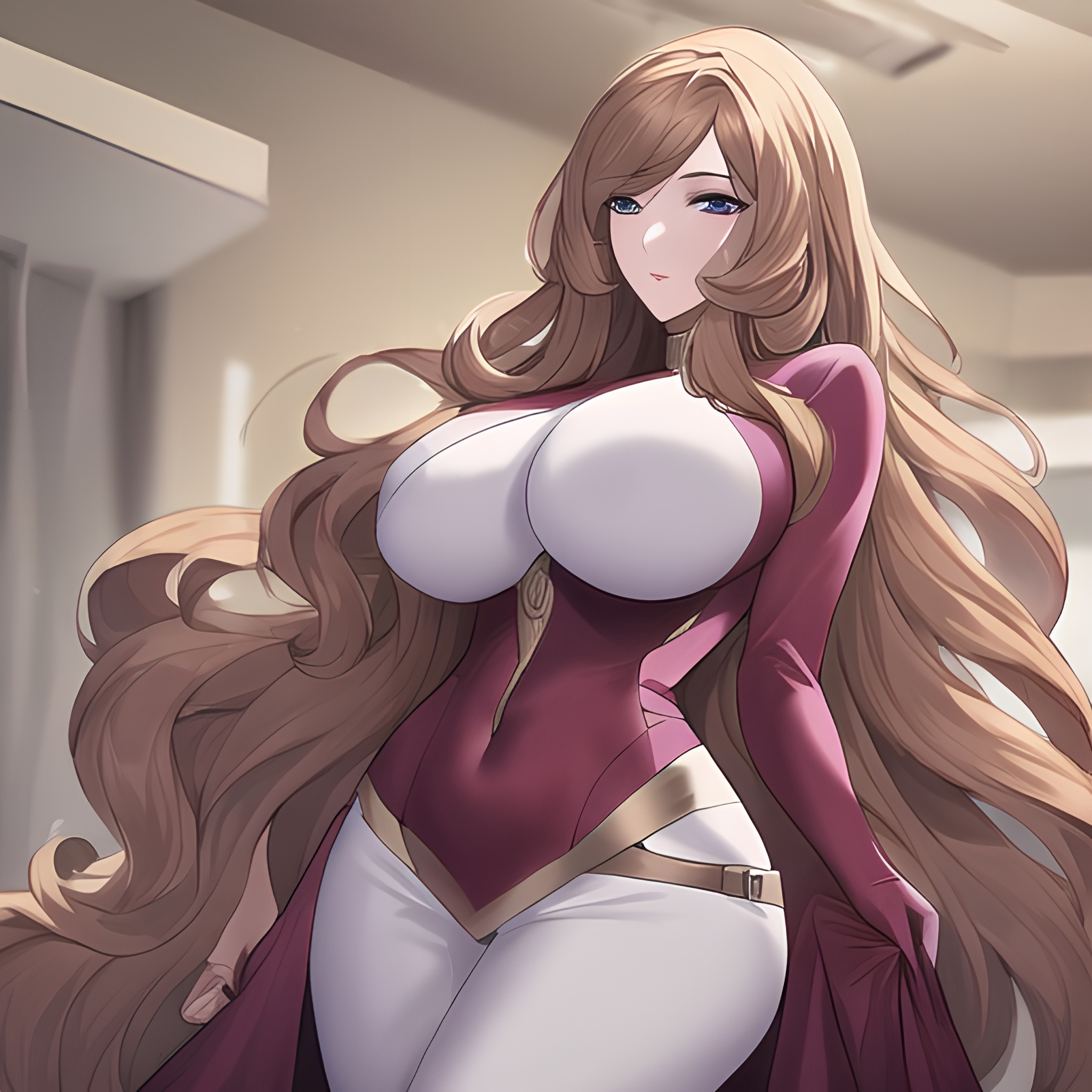 nude long hair woman hospital small boobs front view 