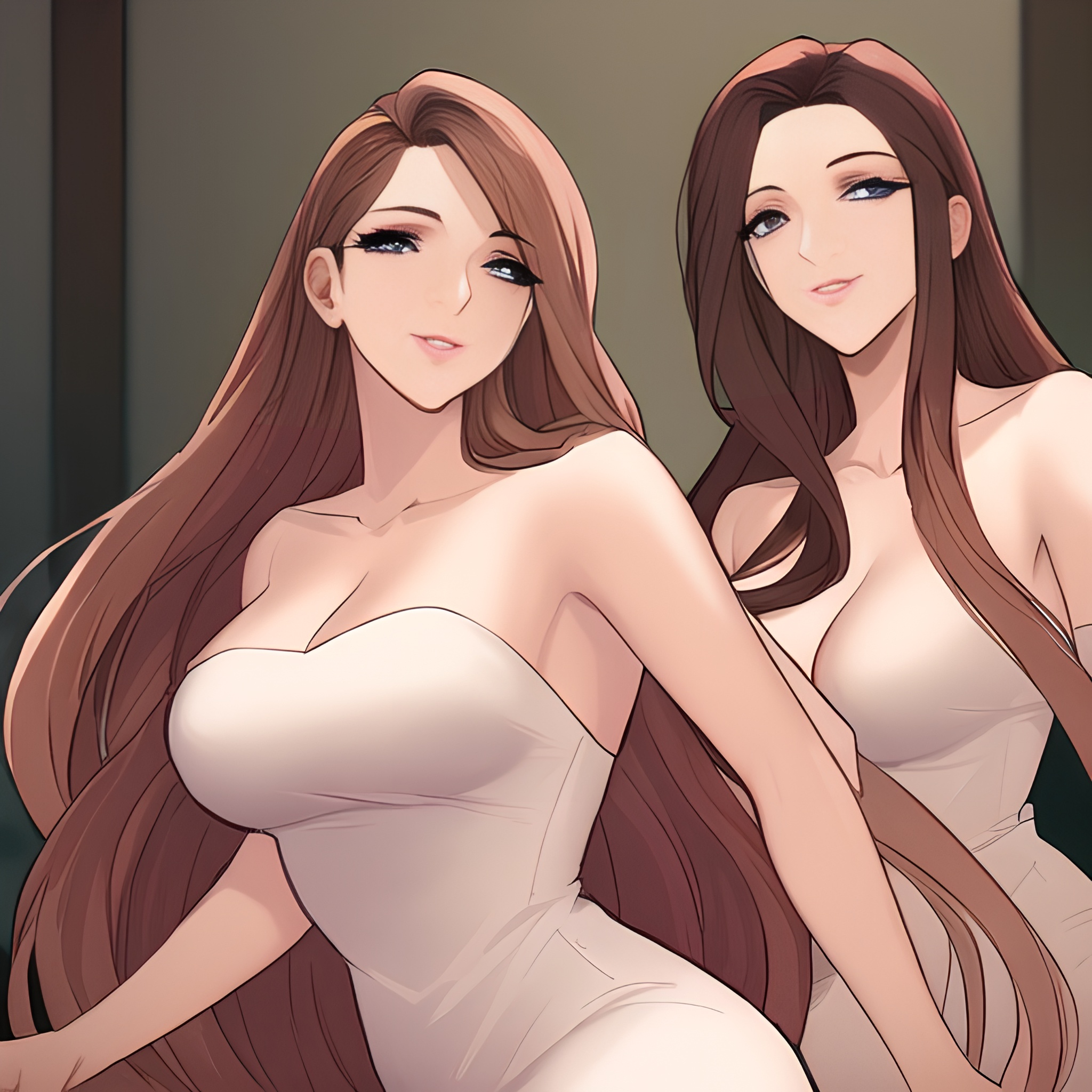 nude small boobs hospital long hair front view woman 