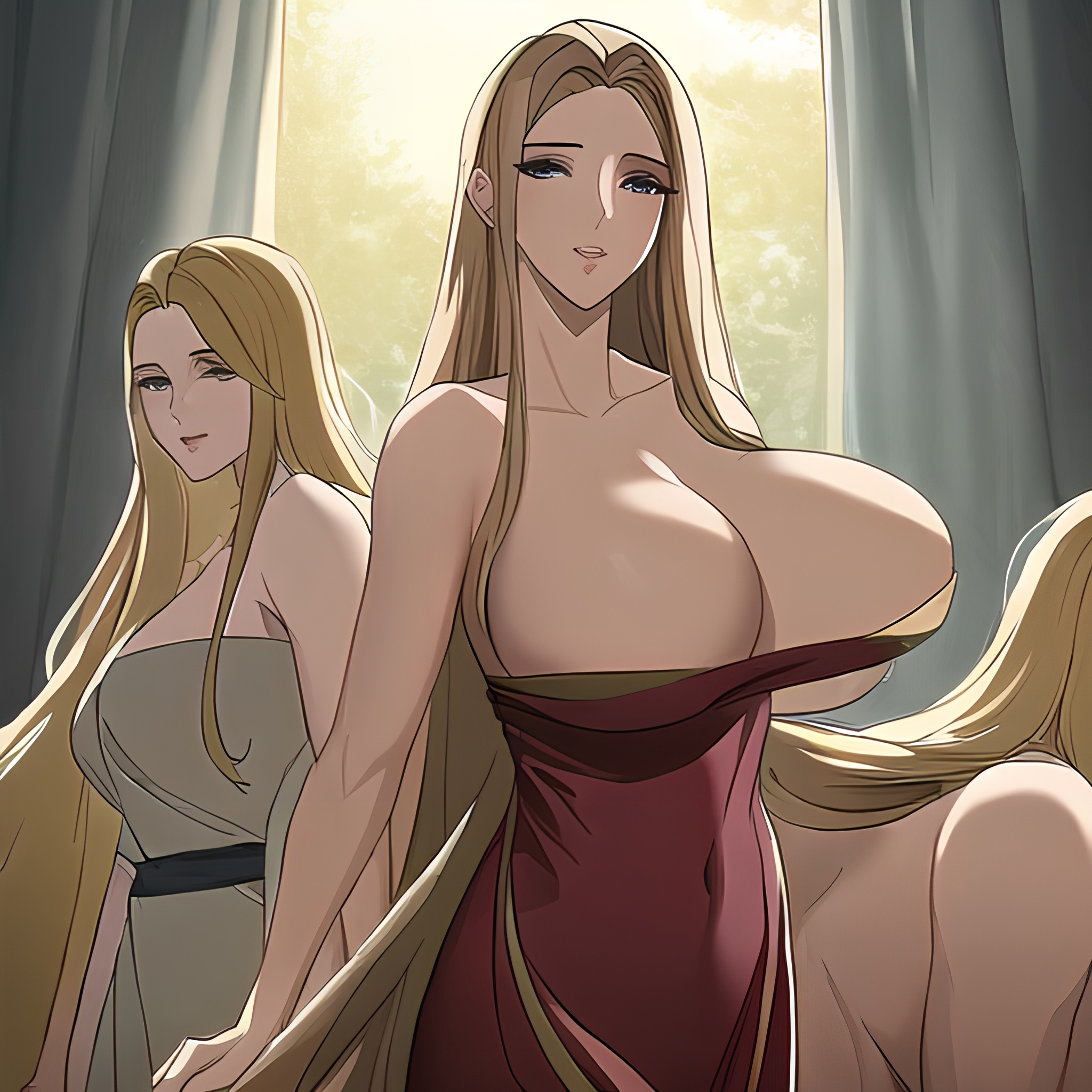 nude woman hospital front view long hair small boobs 