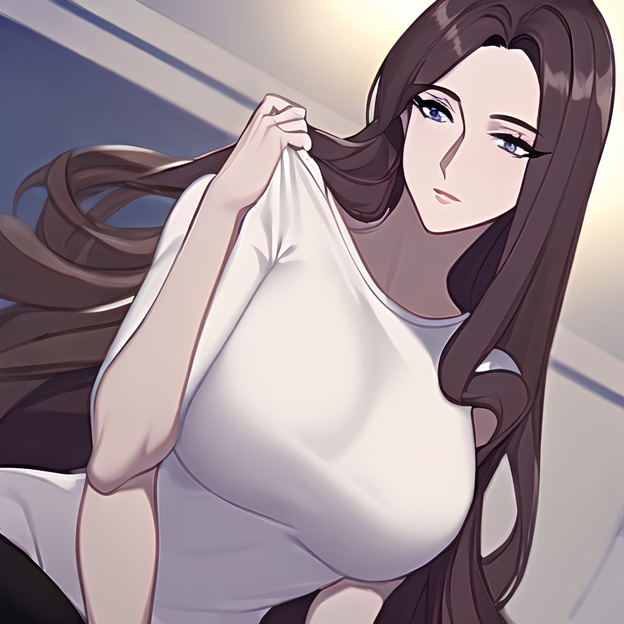 nude woman hospital small boobs front view long hair 