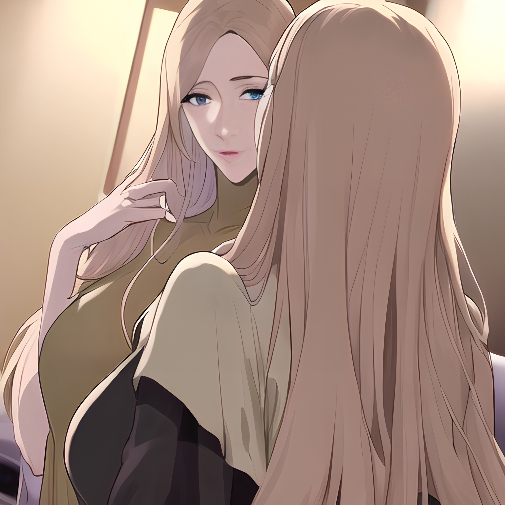 nude woman long hair front view hospital small boobs 