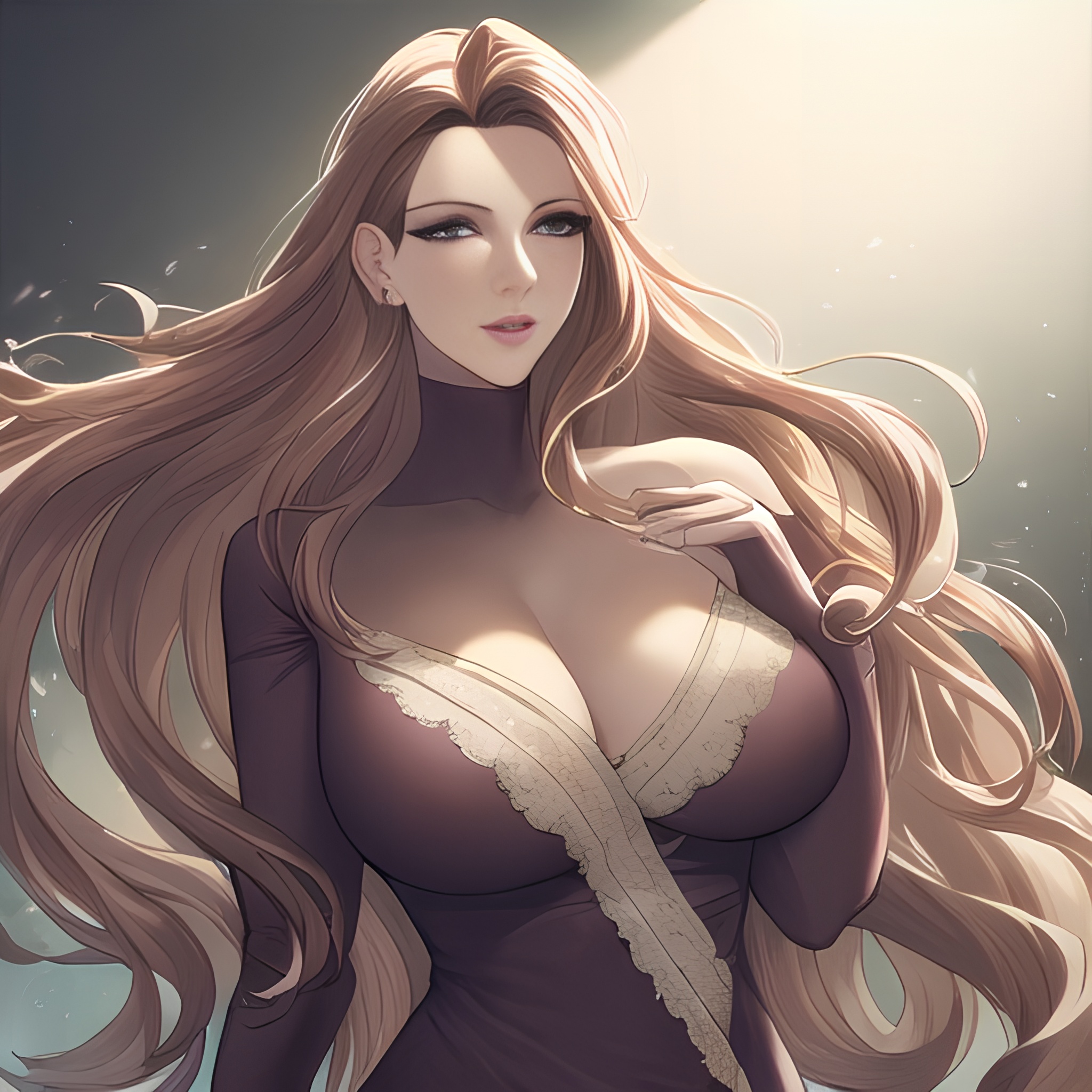 small boobs nude long hair woman hospital front view 