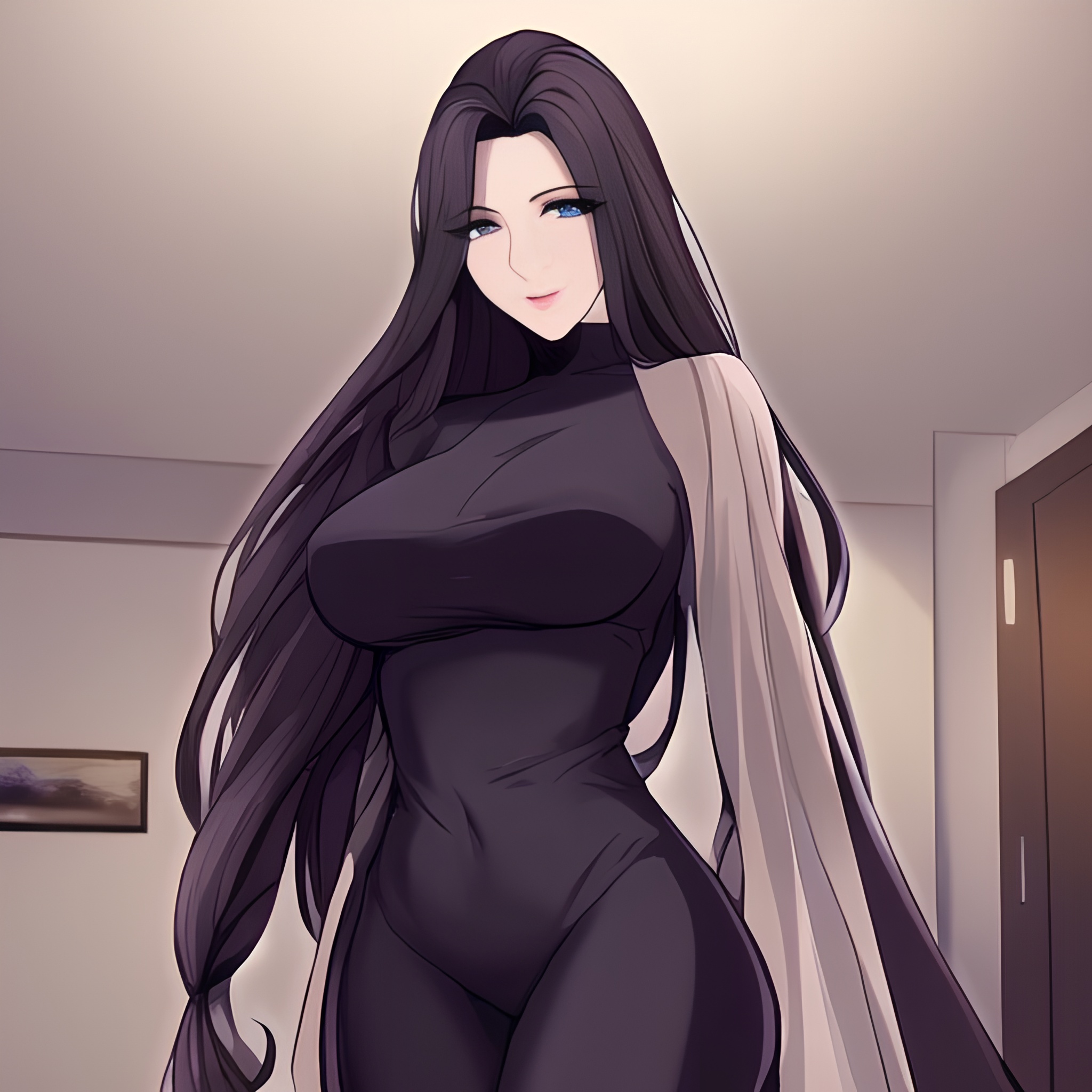 small boobs woman hospital long hair front view nude 