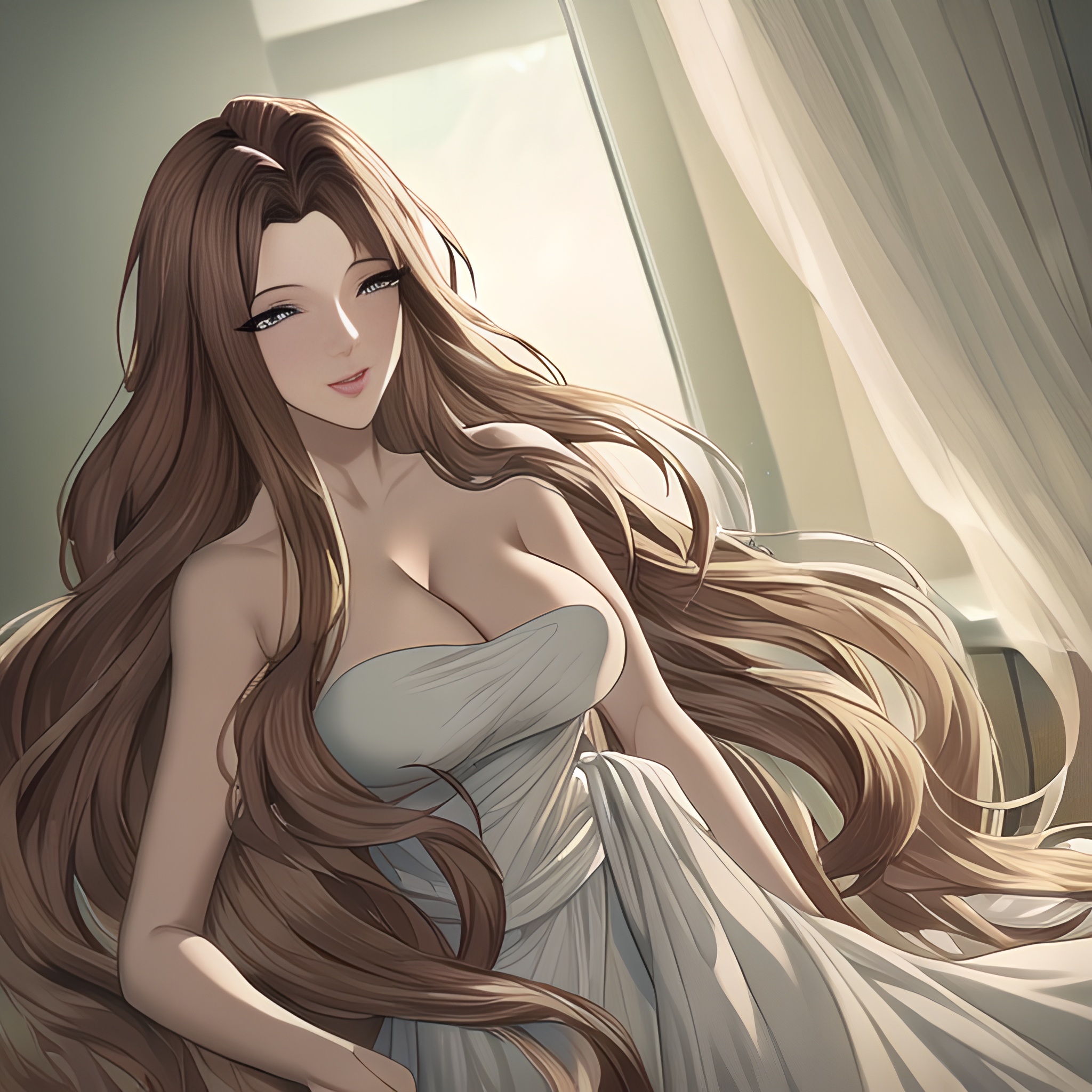 small boobs woman long hair hospital nude front view 