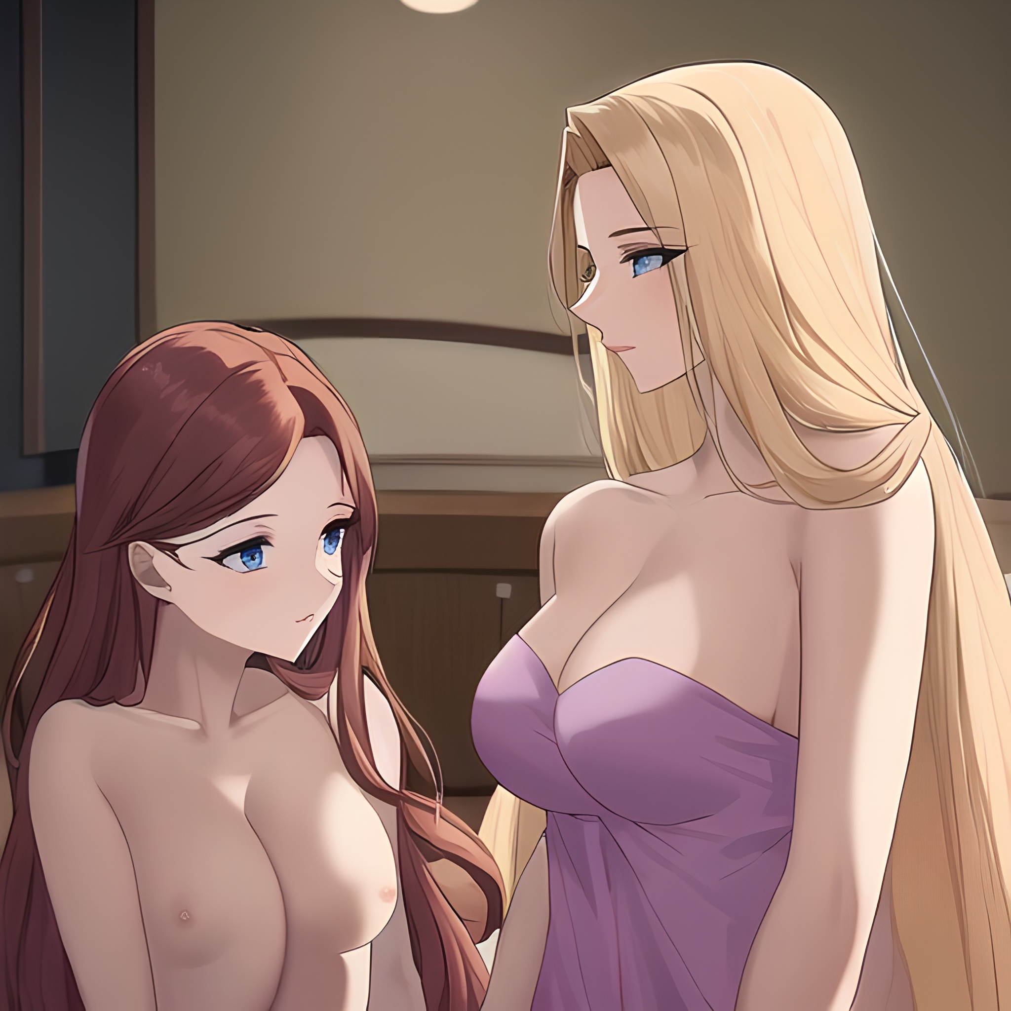 small boobs woman nude front view hospital long hair 