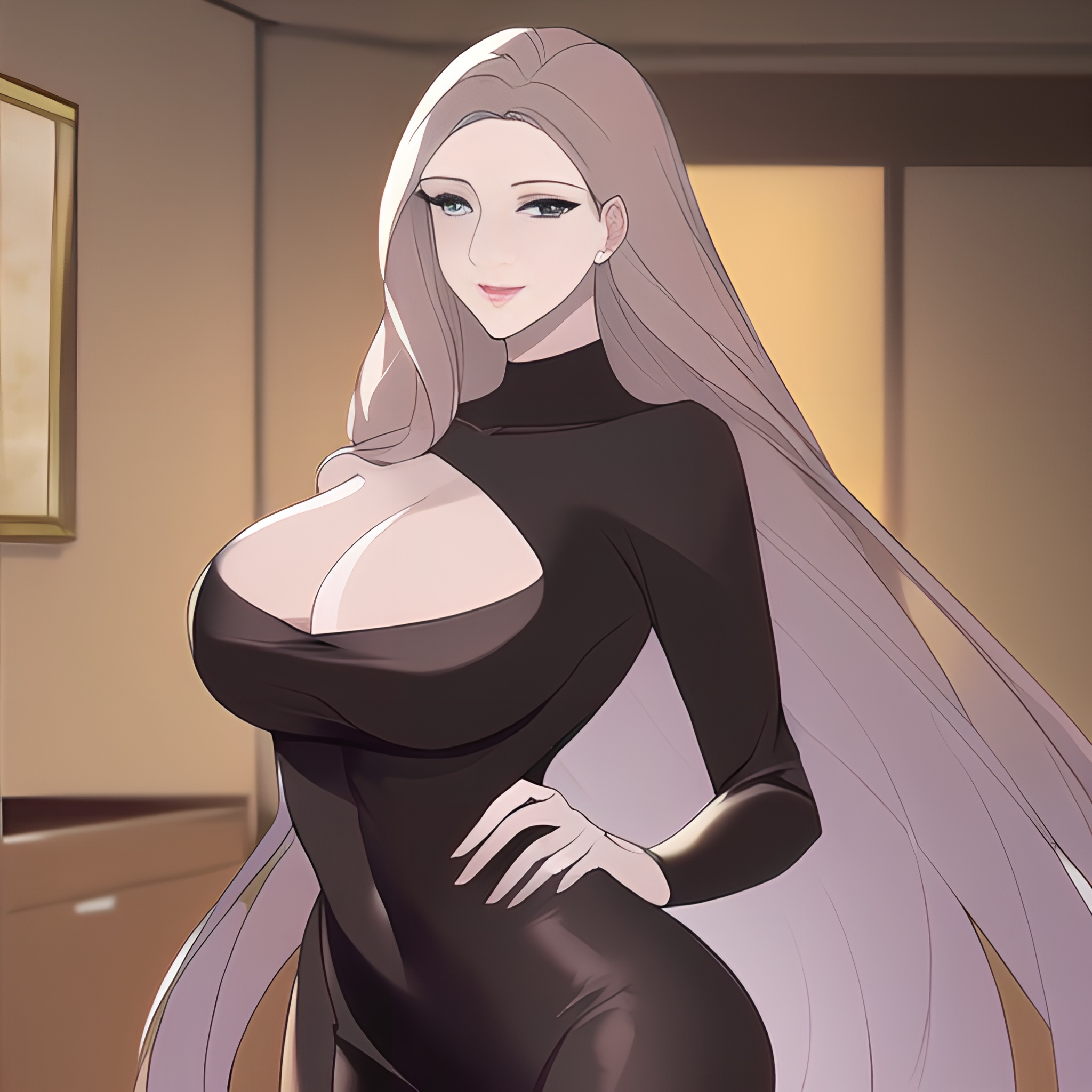 woman long hair front view nude small boobs hospital 