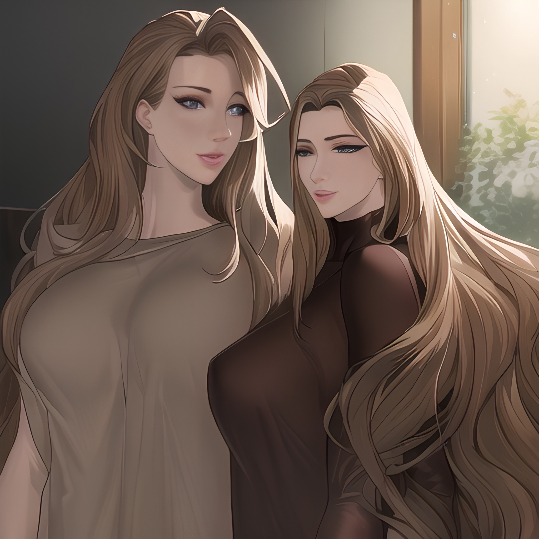 woman nude hospital long hair front view small boobs 