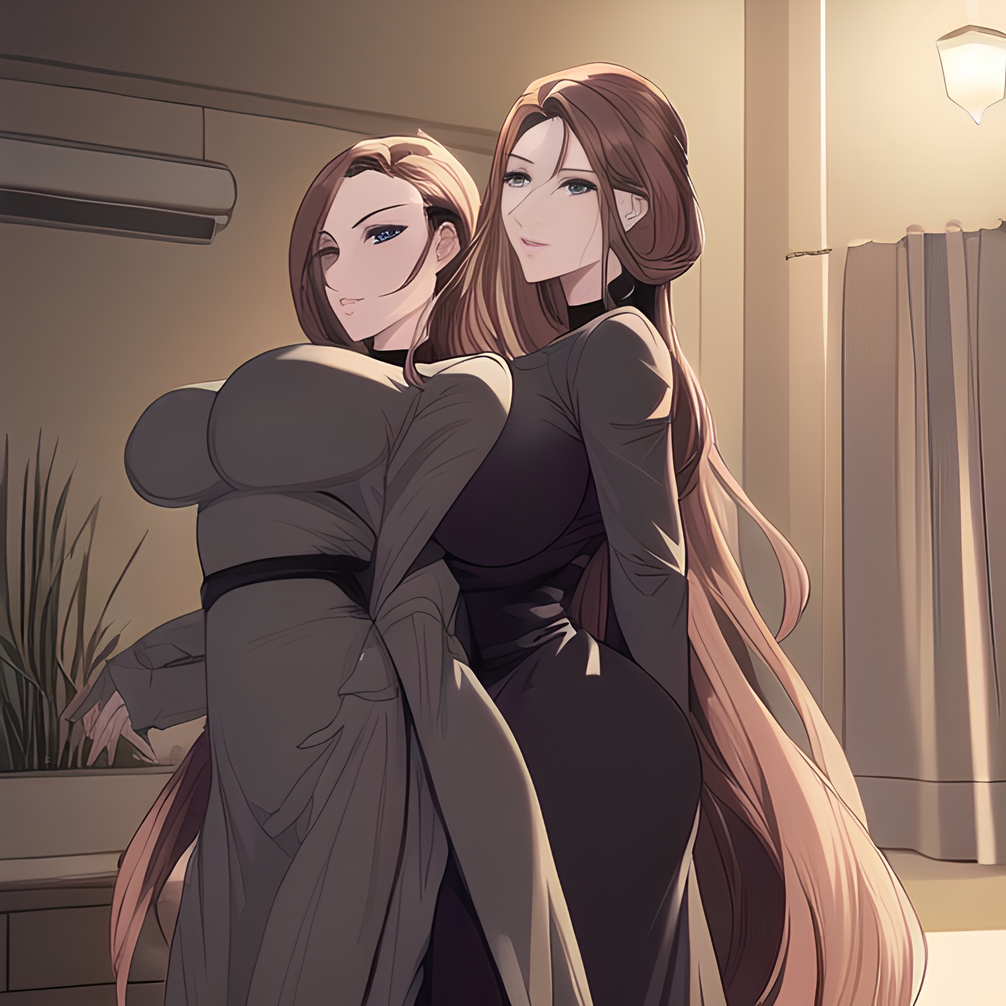 woman small boobs hospital nude front view long hair 