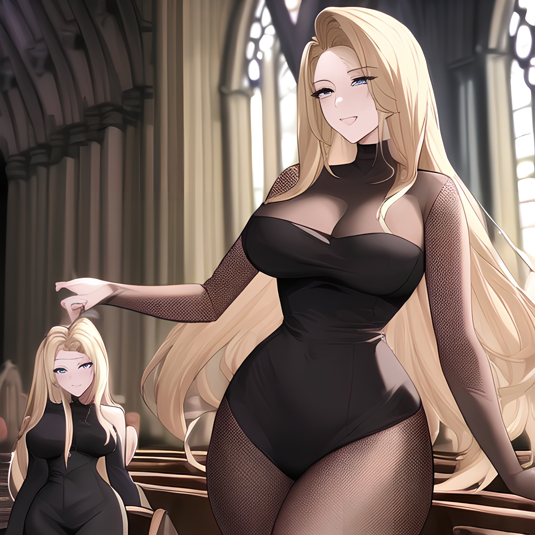 small boobs front view long hair church woman nude blonde fishnet 